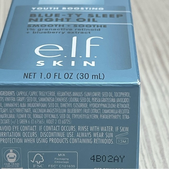 ‼️FREE‼️NEW‼️e.l.f. SKIN Youth Boosting Blue-ty Sleep Night Oil Facial Treatment - Picture 5 of 5